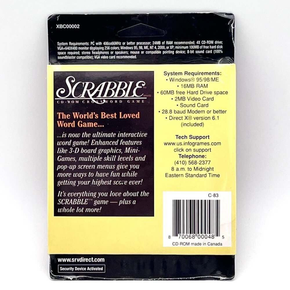 Scrabble CD-ROM Crossword Game Windows 95/98/ME Enhanced Features & Mini-Games - Picture 2 of 11